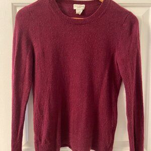 Club Monaco Burgundy Cashmere Sweater - Size Small
